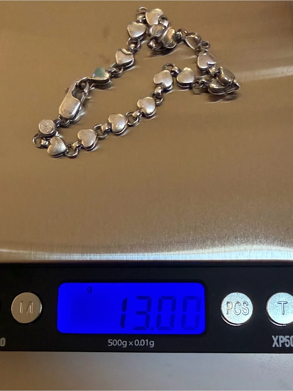Tiffany & Co. Silver Heart Link Bracelet with Tiffany Blue Pouch - Picture 15 of 15